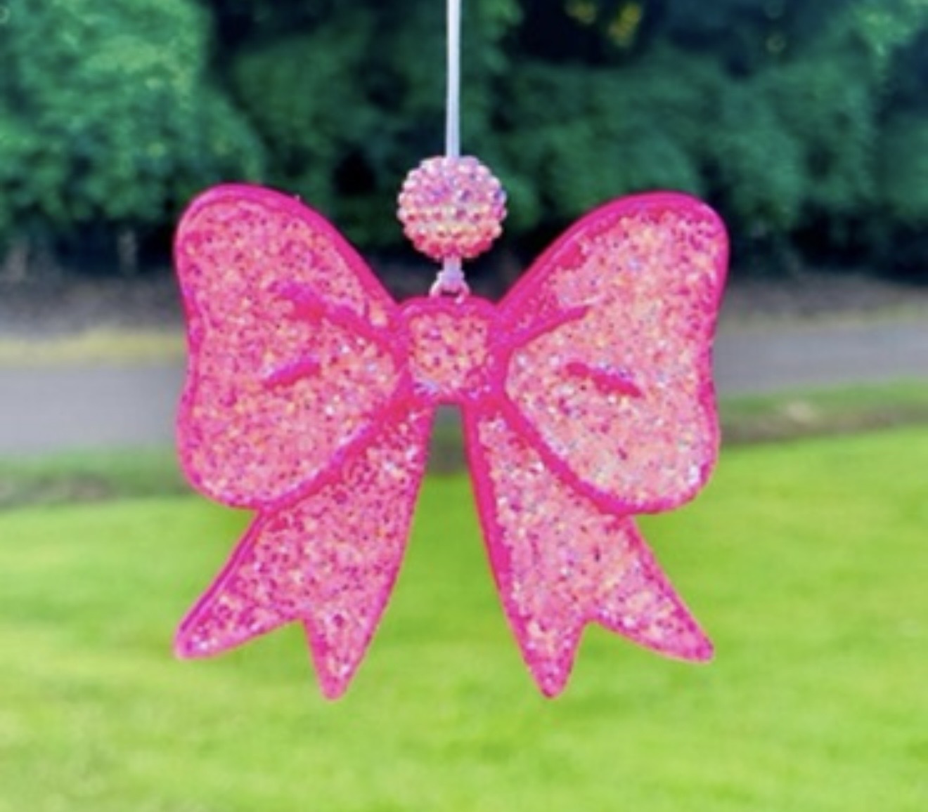 Pink glitter bow car freshie Lubbock